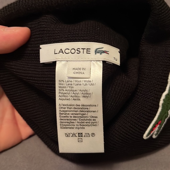 Lacoste unisex stocking hat one size fits all GREAT CONDITION - Picture 4 of 4